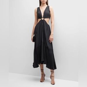 RAMY BROOK Hatyie Plunge Cutout Maxi Dress
